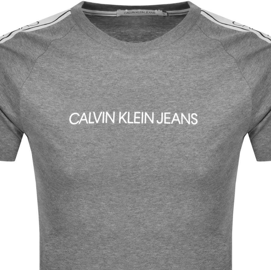 Alternative Image for ProductCalvin Klein Jeans Tape T Shirt Grey2